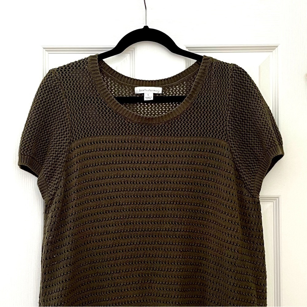 JohnPaulRichard green top womans size large - Picture 4 of 7